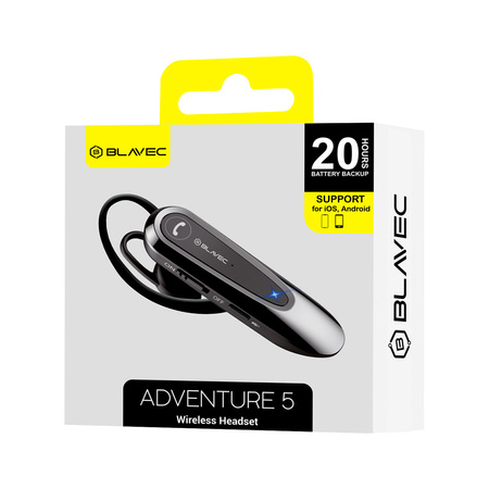 Blavec Słuchawka Bluetooth Adventure 5 (BHAD5-B) czarna