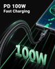 Acefast kabel USB Typ C - USB Typ C 2m, 100W (20V/5A) czarny (C6-03 Black)