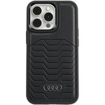 Audi Synthetic Leather MagSafe iPhone 15 Pro 6.1" czarny/black hardcase AU-TPUPCMIP15P-GT/D3-BK