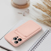 Futerał CARD CASE do IPHONE 7 / 8 / SE 2020 / SE 2022 różowy