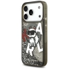 Karl Lagerfeld Liquid Glitter Choupette Logo MagSafe Case for iPhone 17 Pro - Black