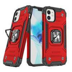 Wozinsky Ring Armor case for iPhone 14 Plus armored cover magnetic holder ring red
