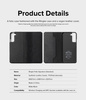 Ringke Folio Signature Flip Leather Case for Samsung Galaxy S22 + (S22 Plus) Black (FSS118R262)