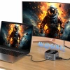 Hub USB-C 12 in 1 Wozinsky WHBC09Y8S multifunctional, with wireless charging function, aluminum, with 15 cm cable - gray