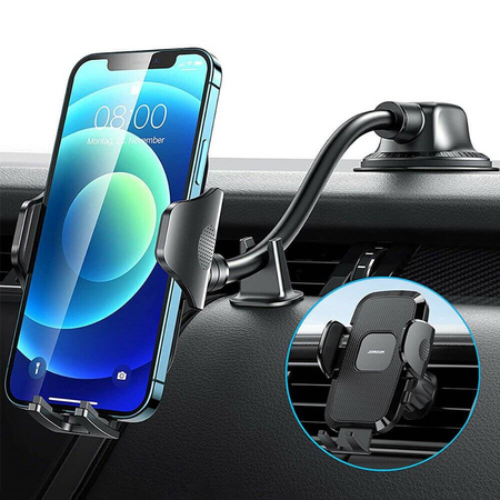 Joyroom samochodowy uchwyt na telefon z elastycznym ramieniem na deskę rozdzielczą szybę czarny (JR-ZS259)