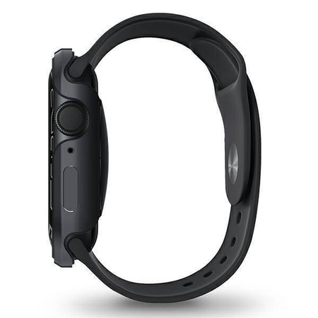UNIQ etui Valencia Apple Watch Series 4/5/6/7/SE 45/44mm. grafitowy/graphite
