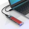Kieszeń dyskowa M.2 NVME na USB-C 10Gbps - czerwona