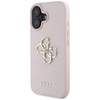 Schutzhülle IPHONE 16 Guess Grained Big 4G Logo Small Classic Logo rosa