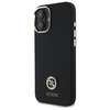 Original Case IPHONE 16 Guess Hardcase Silicone Logo Strass 4G (GUHCP16SM4DGPK) black