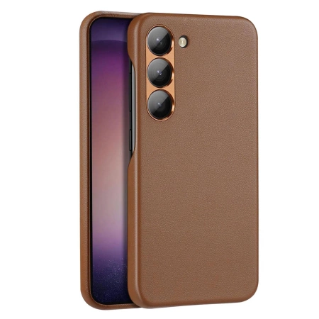 Dux Ducis Grit Hülle für Samsung Galaxy S23+ elegante Hülle aus Kunstleder braun