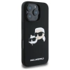 Karl Lagerfeld Silikonhülle Heads Print MagSafe für iPhone 16 Pro - Schwarz