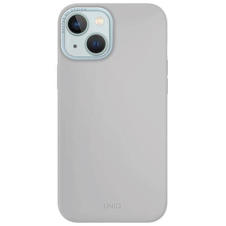 Uniq Lino Hue iPhone 15 case 6.1" Magclick Charging light gray/chalk gray