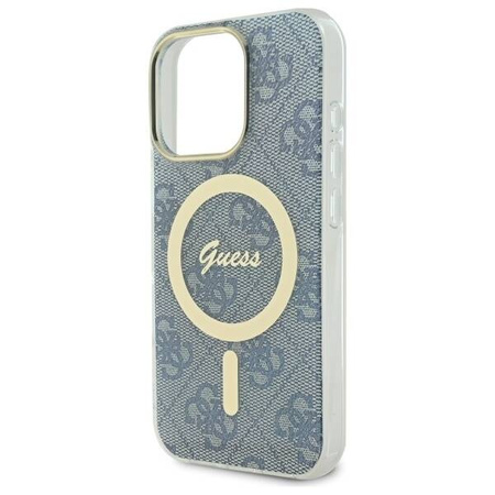 Original Case IPHONE 16 PRO Guess Hardcase IML 4G MagSafe (GUHMP16LH4STB) blue