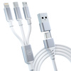 3MK KABEL HYPER 3w1 1,5m Biały USB-A/C do Micro/USB-C/Lightning