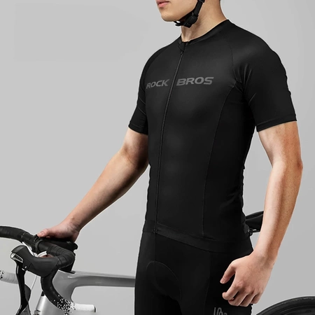 Rockbros 15120002005 Kurzarm-XXL-Radtrikot – Schwarz
