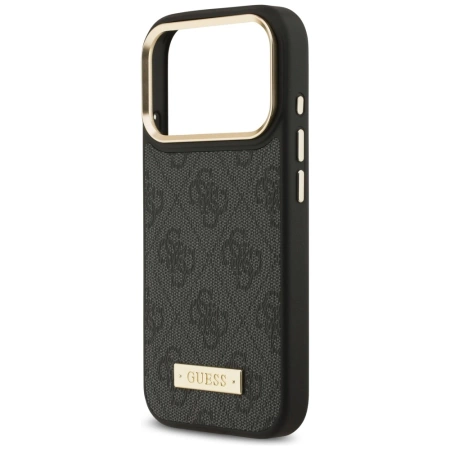 Guess 4G Logo Plate MagSafe Case für iPhone 17 Pro - Schwarz