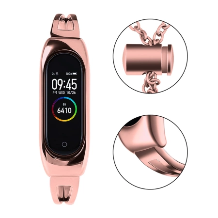 Metallarmband für Xiaomi Mi Band 3 / 4 / 5 / 6 Armband - Rosa