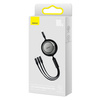 Baseus Bright Mirror 2 retractable cable 3in1 USB Type C - micro USB + Lightning + USB Type C 3.5A 1.1m black (CAMJ010201)