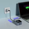 Hub USB-C 12 in 1 Wozinsky WHBC09Y8S multifunctional, with wireless charging function, aluminum, with 15 cm cable - gray