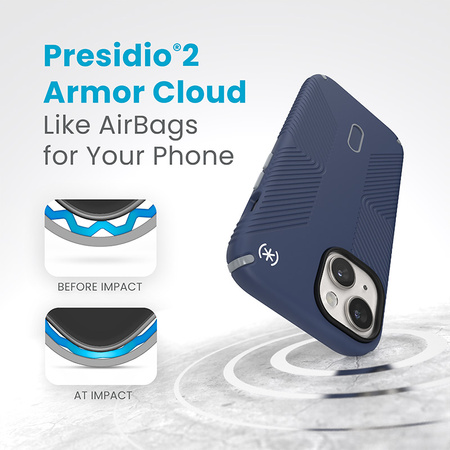 Speck Presidio2 Grip ClickLock & MagSafe - Etui iPhone 16e / iPhone 15 / iPhone 14 / iPhone 13 (Coastal Blue / Dust Grey / White)