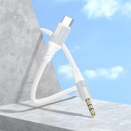 Borofone Kabel BL19 Creator - jack 3,5mm na Typ C - 1 metr biały
