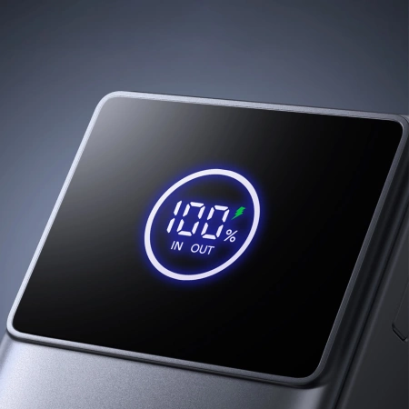 Joyroom JR-PR1 10000mAh 22,5W Powerbank mit integriertem einziehbarem USB-C-Kabel - Schwarz