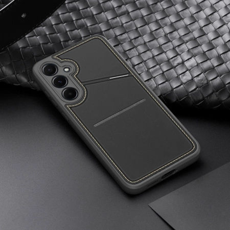 Dux Ducis Rafi II Case for Samsung Galaxy S25+ with Stand and Wallet - Black