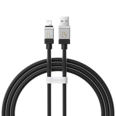 USB - Lightning 2.4A 1m cable Baseus CoolPlay - black