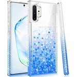 Etui IPHONE 12 MINI Diamond Liquid Przelewany Brokat niebieskie