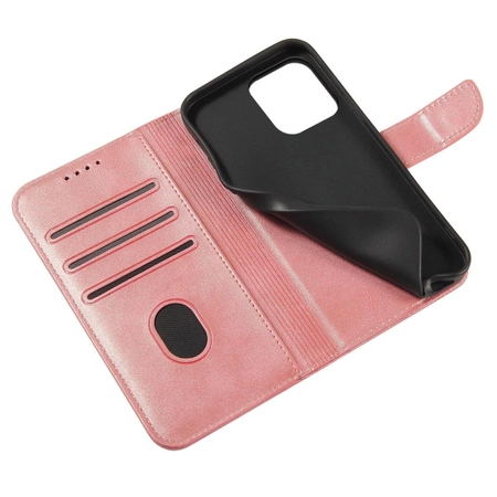 Magnethülle für Samsung Galaxy S23 Ultra Cover mit Flip Wallet Stand Pink