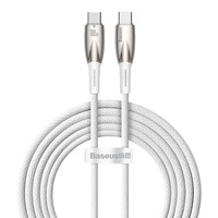 Baseus Glimmer Series kabel do szybkiego ładowania USB-C 480Mb/s PD 100W 2m biały