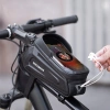 Rockbros B68 Fahrradtasche für gepanzerten Rahmen mit Handytasche und Abdeckung 1,7 l – Schwarz