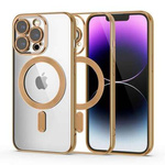 Schutzhülle IPHONE 14 PRO MAX Tech-Protect MagShine gold