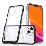 Clear 3in1 case for iPhone 14 Plus silicone cover with frame black
