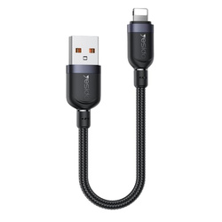 yesido Kabel CA131L 12W USB-iP 0.3m 2.4A BLACK / CZARNY