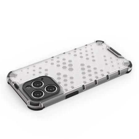 Wabenhülle für iPhone 14 Pro gepanzerte Hybridhülle schwarz