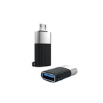 XO adapter NB149-G USB - microUSB czarny OTG