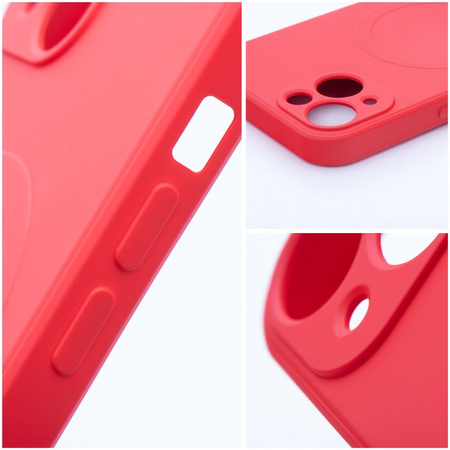 Futerał Silicone Mag Cover kompatybilny z MagSafe do SAMSUNG S24 czerwony
