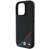 Original Handyhülle IPHONE 16 PRO BMW Hardcase M Perforated Tricolor Line MagSafe (BMHMP16L23PUPDK) schwarz
