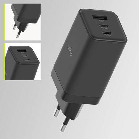 Allity ładowarka sieciowa GaN PD QC ATC-01-65WACC 2x USB-C + 1x USB-A 65W czarna