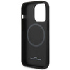 Original Handyhülle IPHONE 14 PRO BMW Leather Seats Pattern MagSafe MagSafe (BMHMP14L22RPSK) schwarz