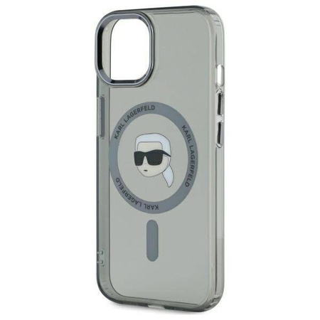 Karl Lagerfeld nakładka HC MagSafe IML Metal K. Head do iPhone 15 6,1" czarna