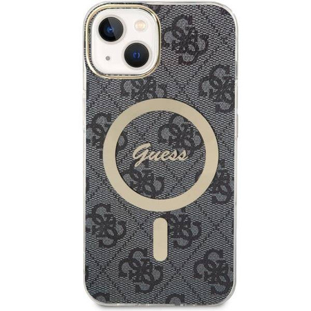 Guess nakładka do iPhone 14 6,1" GUHMP14SH4STK czarna hardcase Magsafe IML 4G