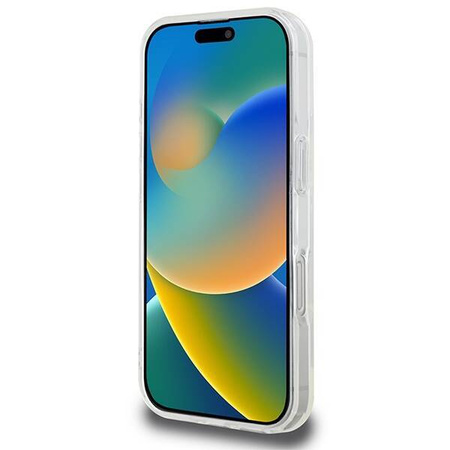 Karl Lagerfeld nakładka do iPhone 16 Pro 6,3&quot; KLHMP16LHLSKIH biała Hardcase IML Metal Karl Head MagSafe