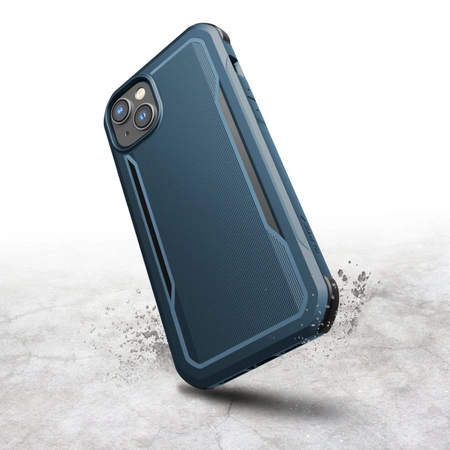 Raptic X-Doria Fort Case iPhone 14 Plus mit gepanzerter blauer MagSafe-Hülle