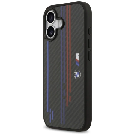 Etui BMW M Kevlar Lines & Logo MagSafe na iPhone 17 - czarne