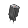 FONENG Netz-Ladegerät EU71 PD 30W 1xUSB-C + 1xUSB QC3.0 schwarz