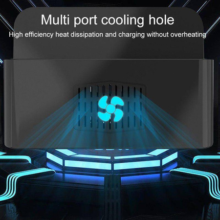 ŁAD SIEC T-PHOX POWERHUB DUAL PORT 100W 2xUSB-C/3xUSB STACJA DOKUJĄCA BLACK