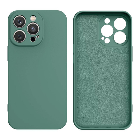 Silicone case etui iPhone 14 Plus silikonowy pokrowiec zielone