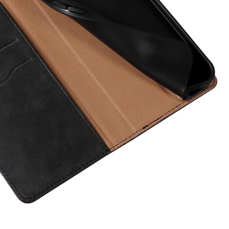 Magnetband Hülle Hülle für Samsung Galaxy S22+ (S22 Plus) Tasche Geldbörse + Mini Lanyard Anhänger Schwarz